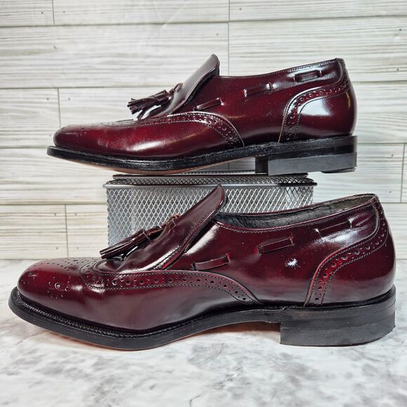 Vintage Mason Executive Imperial Wingtip Tassel Loafers USA Made Men’s 8 main image 11